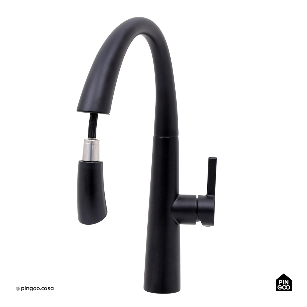 Torneira para Cozinha Gourmet Misturador Monocomando Extensível Juruá Preto