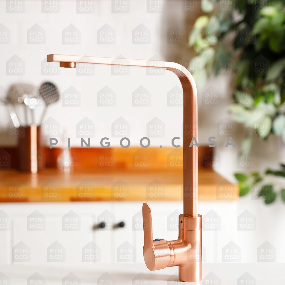 Torneira para Cozinha Gourmet Misturador Monocomando Tapajós Dourado Rose