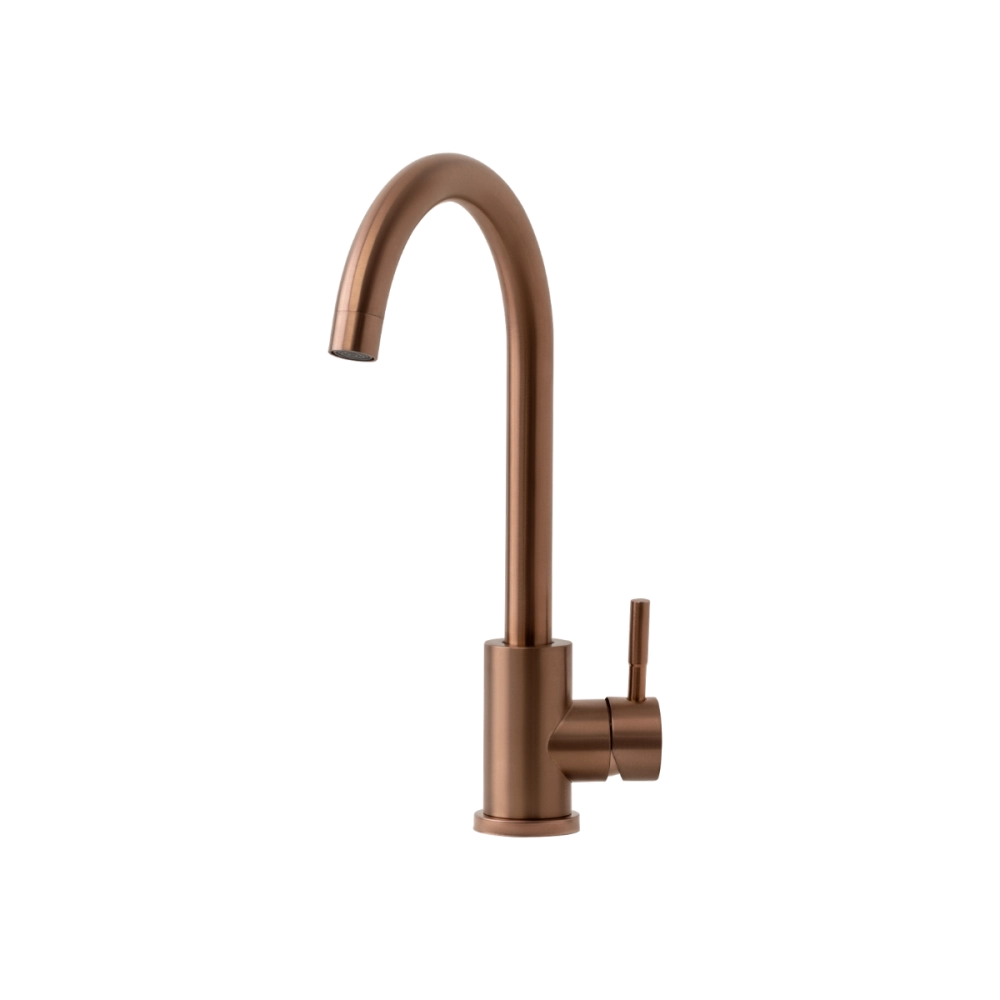 Torneira para Cozinha Misturador Monocomando Em Aço Inox 304 Escovado Tocantins Dourado Rose Torneira para Cozinha Misturador Monocomando Em Aço Inox 304 Escovado Tocantins Dourado Rose