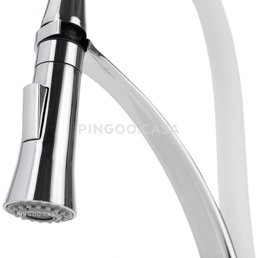 Torneira para Cozinha Gourmet Misturador Monocomando Solimões Prata e Branco