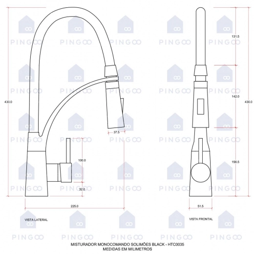 Torneira para Cozinha Gourmet Misturador Monocomando Solimões Branco