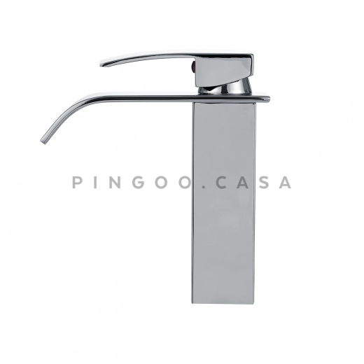 Torneira para Banheiro Cascata Misturador Monocomando Baixa Paraná Prata