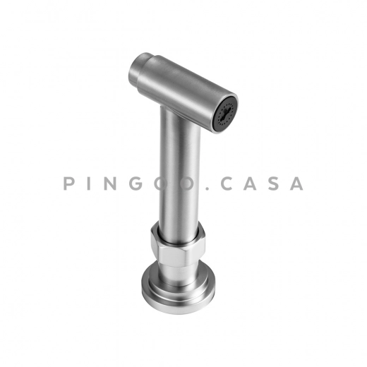 Torneira para Cozinha Gourmet Misturador Extensível Duplo Comando Aço Inox 304 Jutaí Prata Escovado