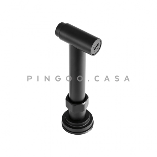 Torneira para Cozinha Gourmet Misturador Extensível Duplo Comando Aço Inox 304 Jutaí Preto