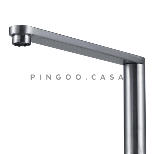 Torneira para Cozinha Gourmet Misturador Monocomando Aço Inox 304 Miranda Prata Escovado