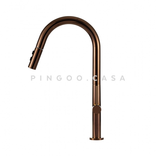 Torneira para Cozinha Misturador Monocomando Pauini Dourado Rose