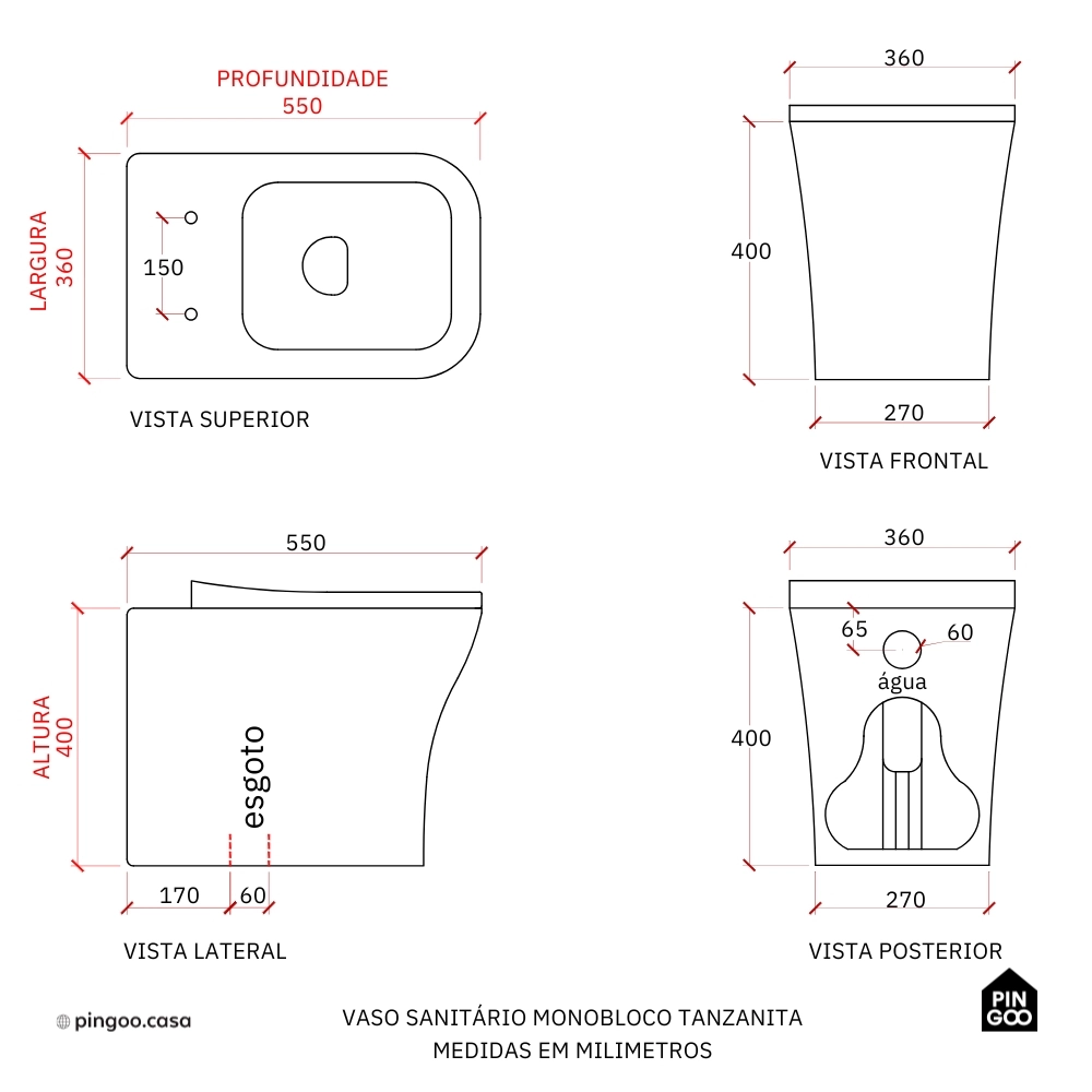 Vaso Sanitário Convencional Tanzanita Branco