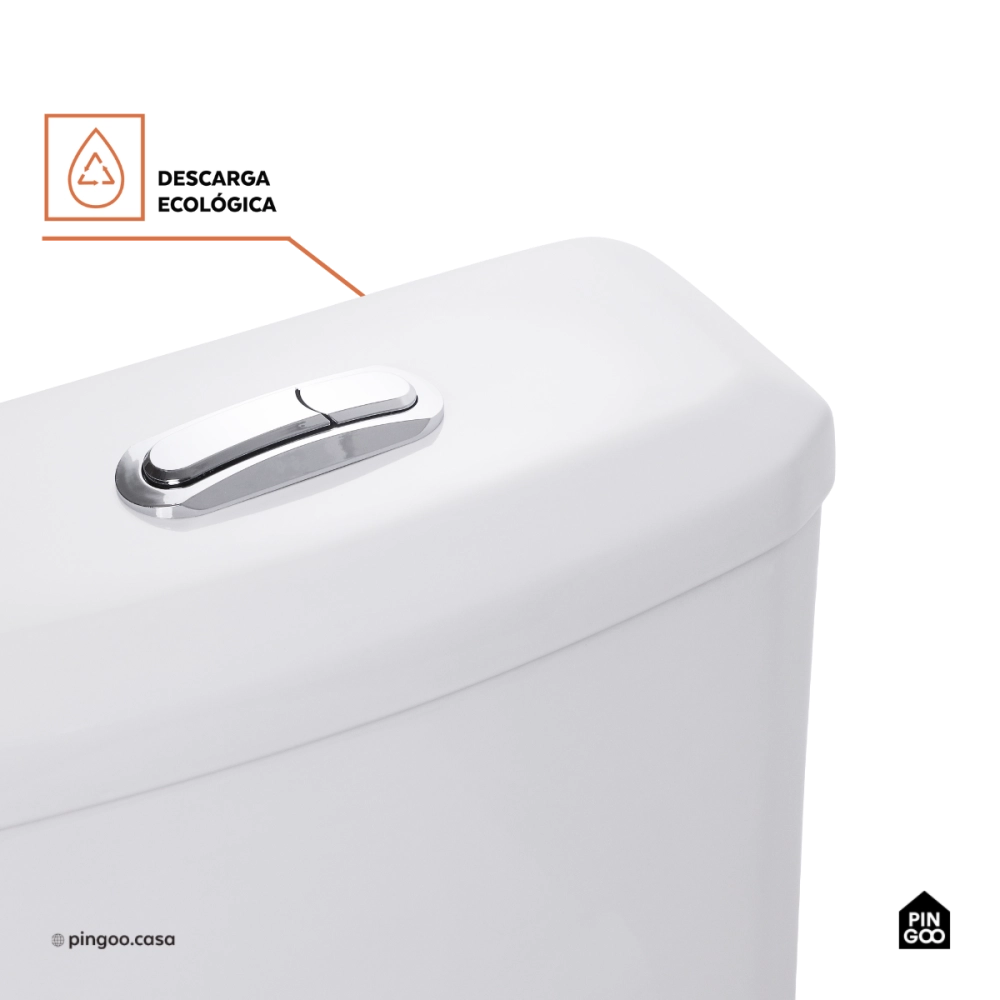 Vaso Sanitário Monobloco Caixa Acoplada Privada Barita Pingoo.casa - Branco