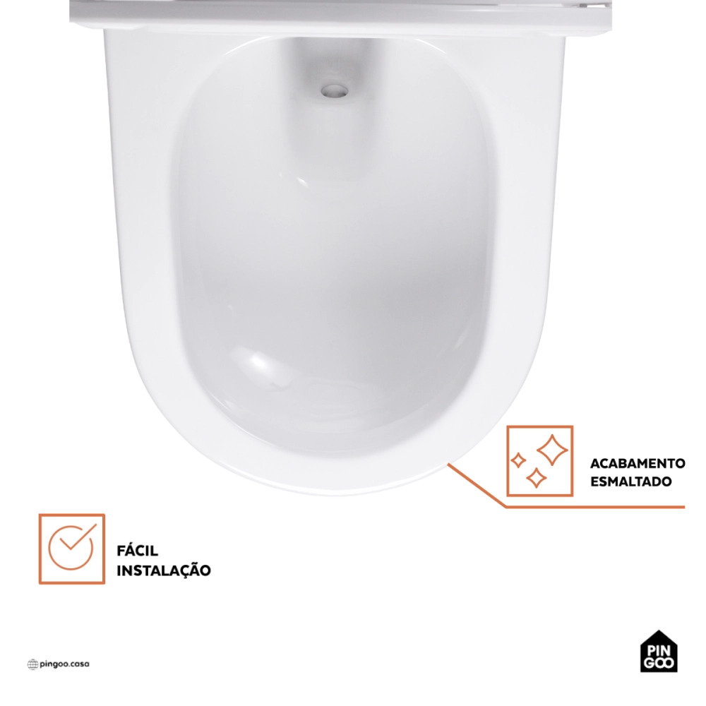 Vaso Sanitário Monobloco Caixa Acoplada Privada Berilo Pingoo.casa - Branco Vaso Sanitário Monobloco Caixa Acoplada Privada Berilo Pingoo.casa - Branco