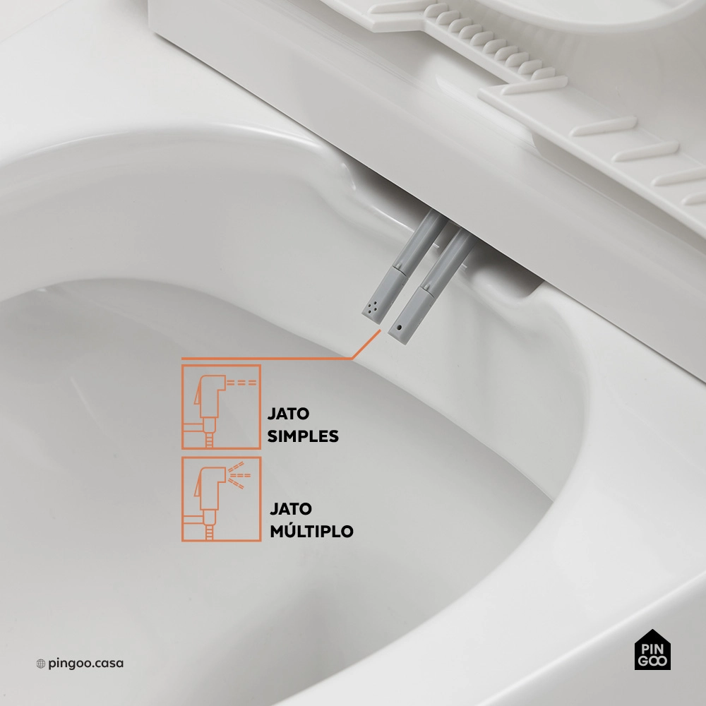 Vaso Sanitário Monobloco Caixa Acoplada Privada Bidê Celestita Branco