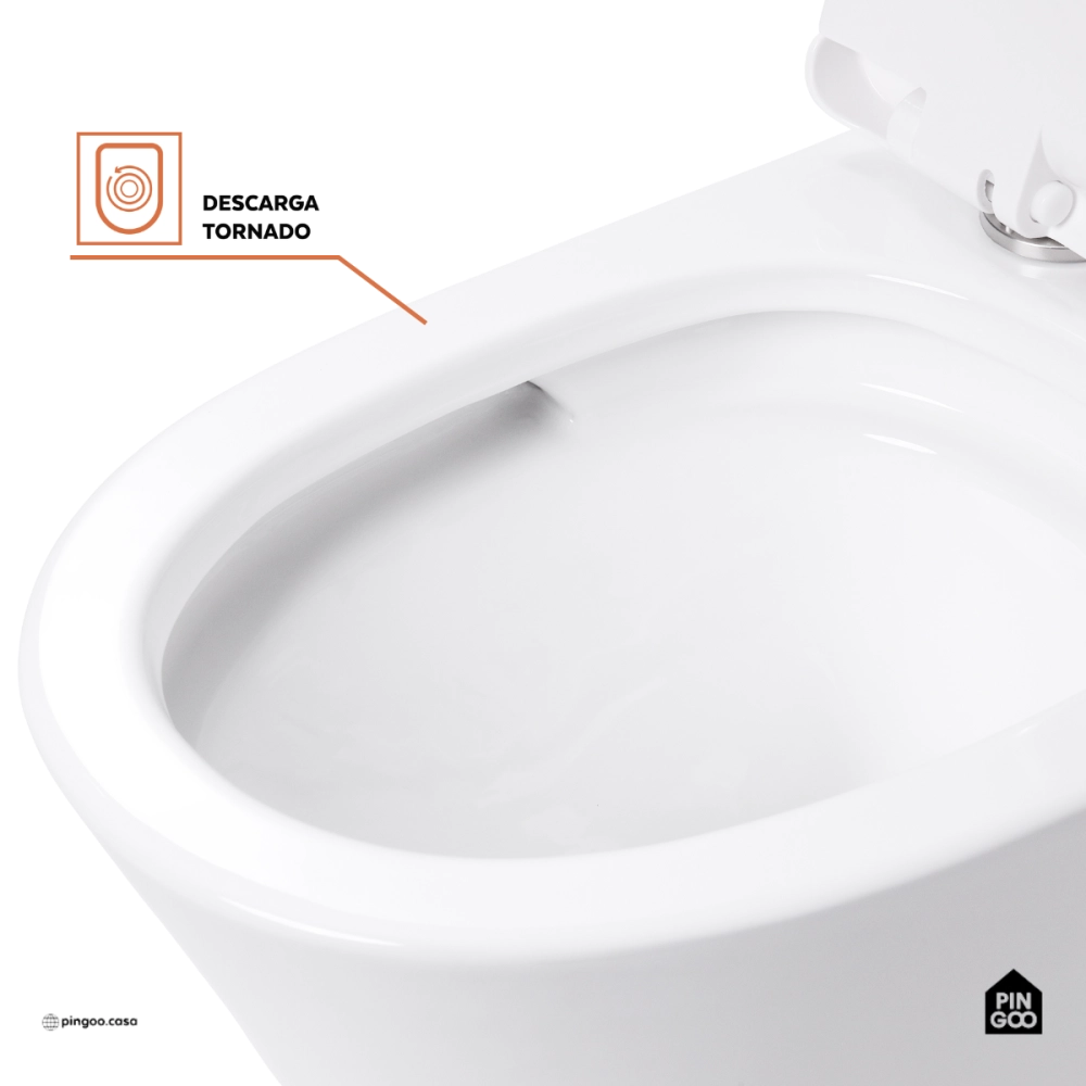 Vaso Sanitário Monobloco Caixa Acoplada Privada Gipsita Pingoo.casa - Branco Vaso Sanitário Monobloco Caixa Acoplada Privada Gipsita Pingoo.casa - Branco