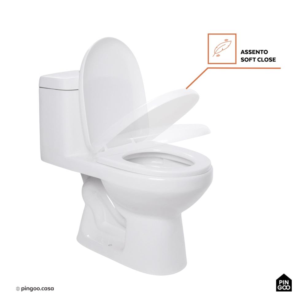 Vaso Sanitário Monobloco Caixa Acoplada Privada Taquaras Pingoo.casa - Branco
