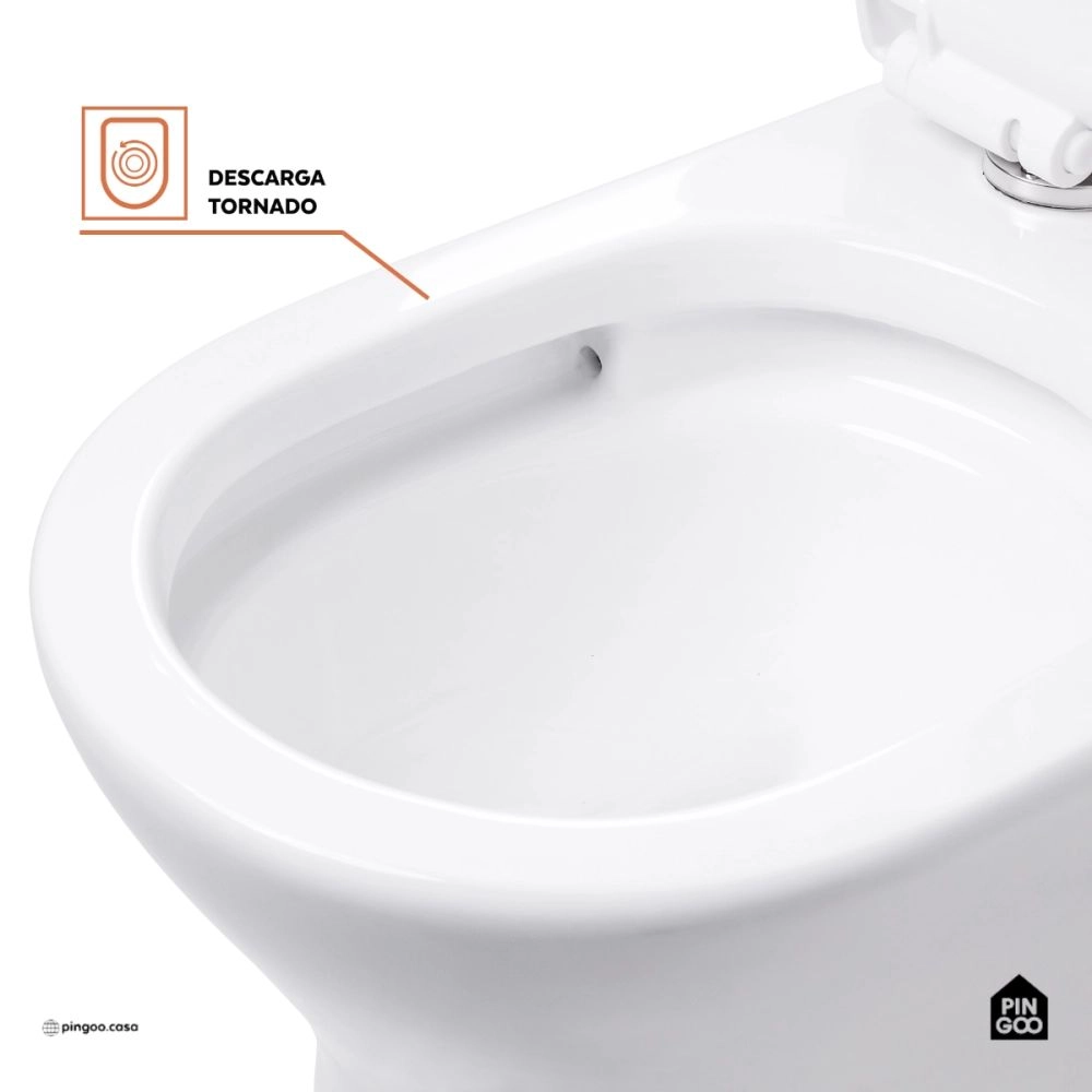 Vaso Sanitário Monobloco Caixa Acoplada Privada Zircônia Pingoo.casa - Branco Vaso Sanitário Monobloco Caixa Acoplada Privada Zircônia Pingoo.casa - Branco