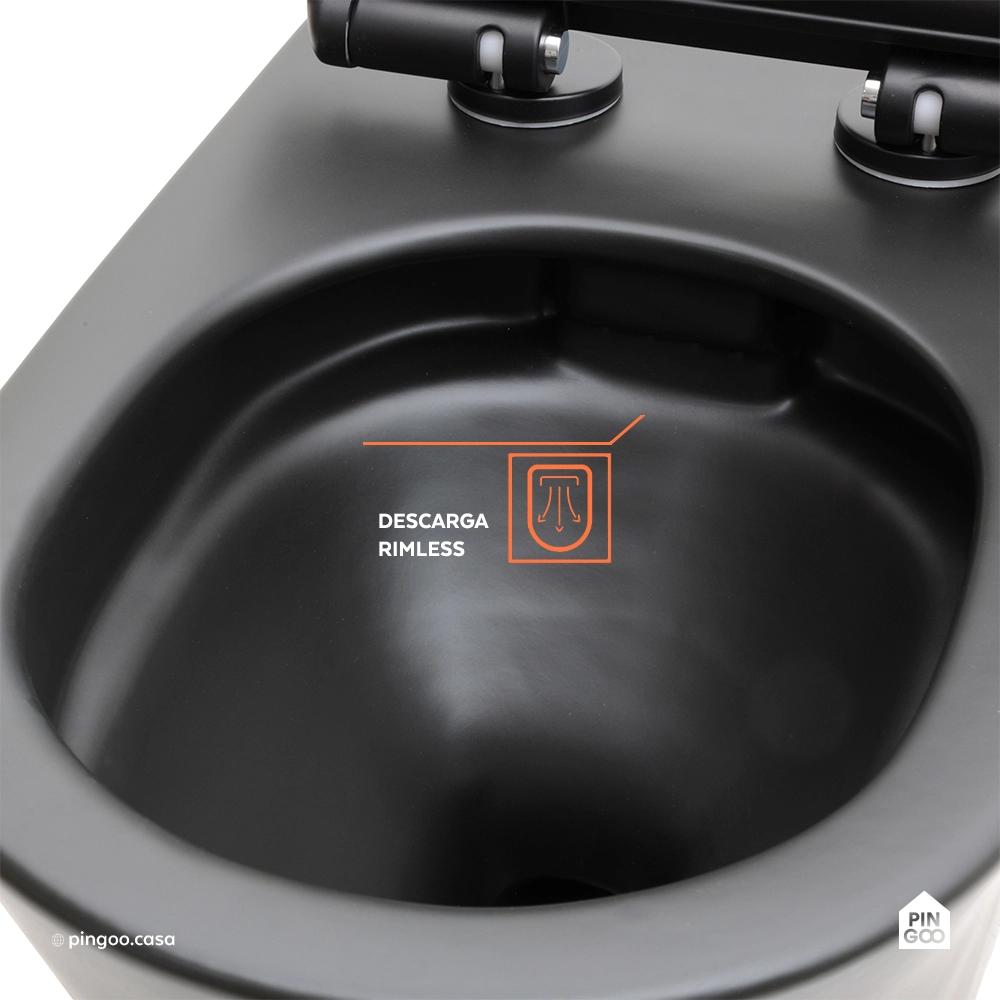 Vaso Sanitário Convencional Tanzanita - Preto