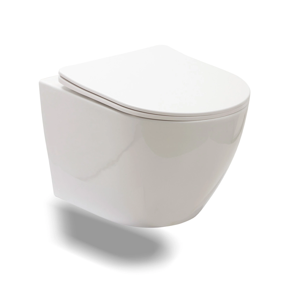 Vaso Sanitário Suspenso Saída Horizontal Hematita Branco