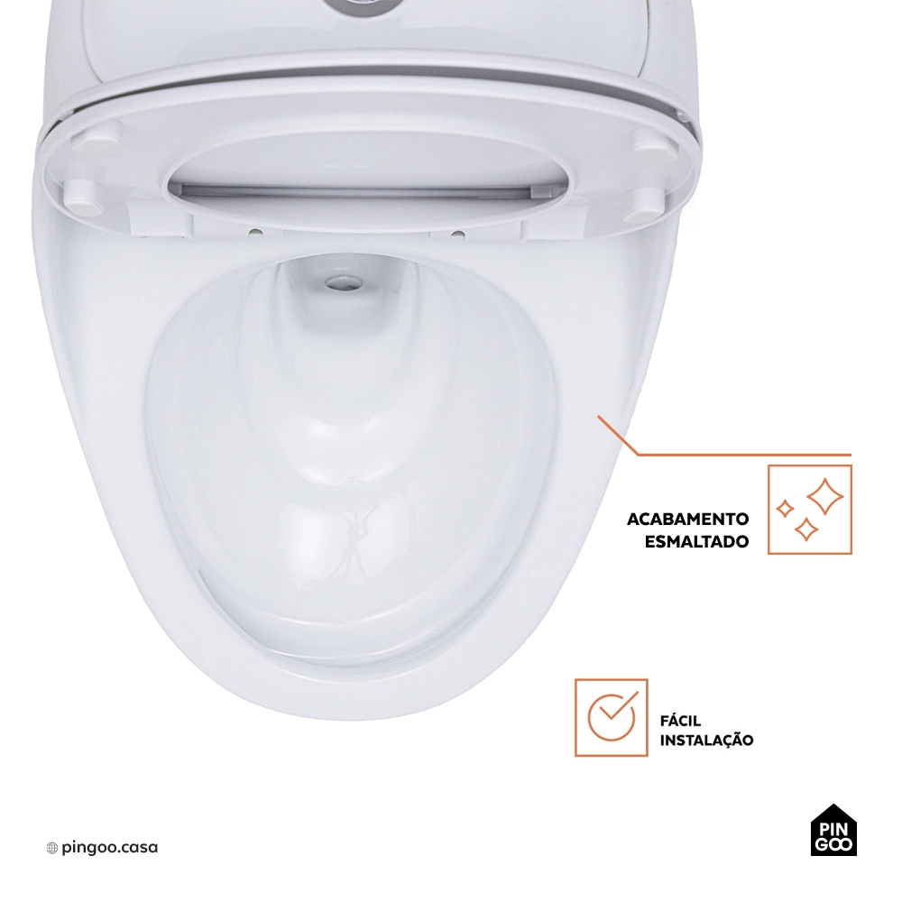 Vaso Sanitário Monobloco Caixa Acoplada Privada Aquarela Branco