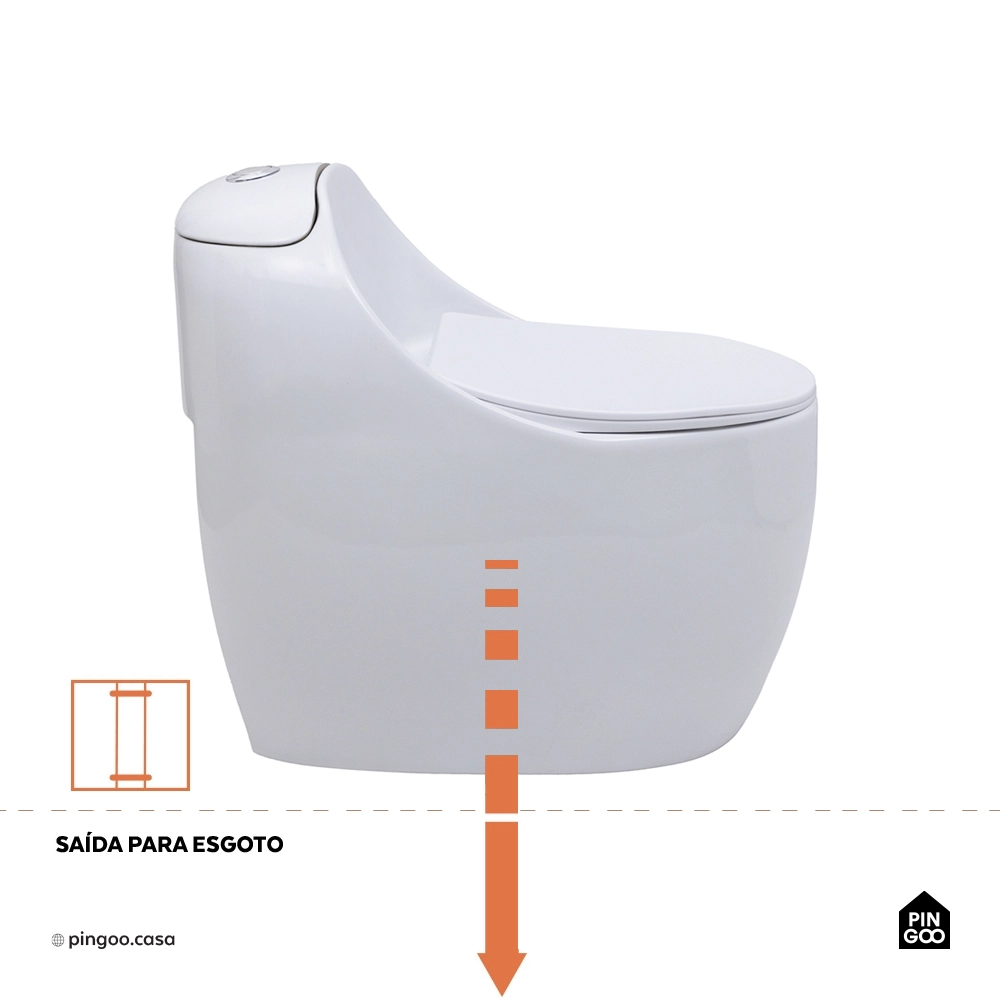 Vaso Sanitário Monobloco Caixa Acoplada Privada Aquarela Branco