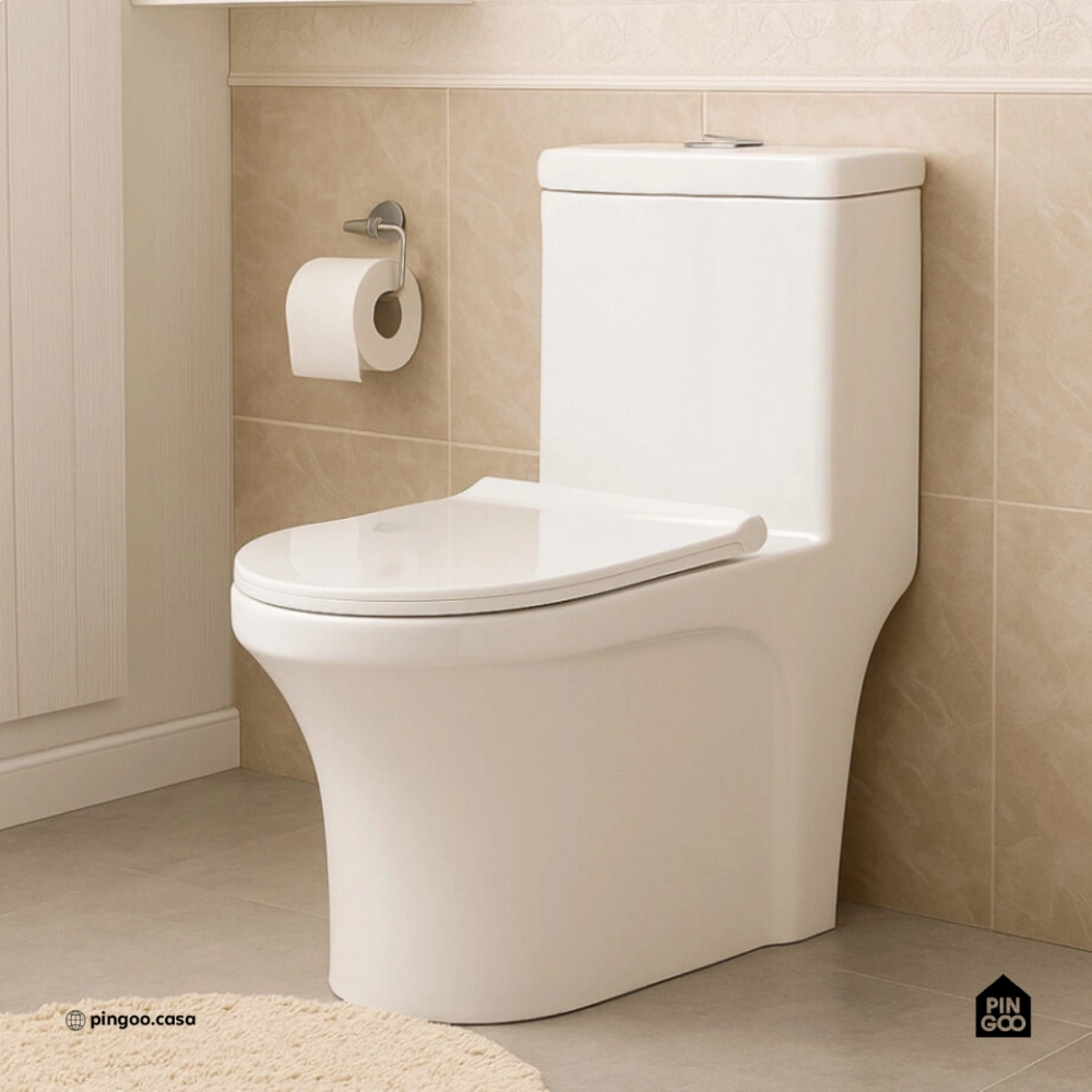 Vaso Sanitário Monobloco Caixa Acoplada Privada Barita Pingoo.casa - Branco Vaso Sanitário Monobloco Caixa Acoplada Privada Barita Pingoo.casa - Branco