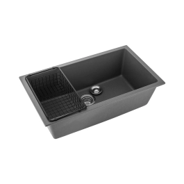 Cuba Gourmet para Cozinha com Acessórios Quartzo 45x78cm Kamã Pingoo.casa - Cinza