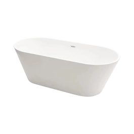 Banheira Freestanding Imersão Acrílico 169 cm Malaquita Branco Fosco