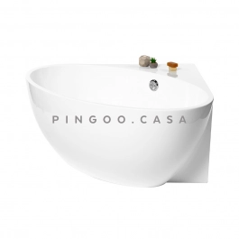 Banheira de Canto Freestanding Imersão Acrílico 151 cm Ametista Branco