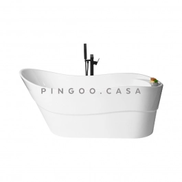 Banheira Freestanding Imersão Acrílico 171 cm Jaspe Branco