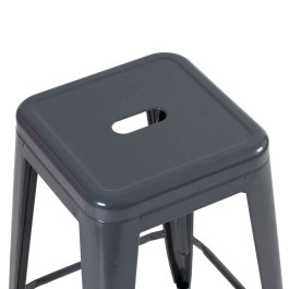 Banqueta alta para bancada Iron Tolix 76 cm – Cinza Escuro