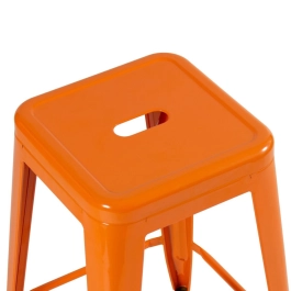 Banqueta alta para bancada Iron Tolix 76 cm – Laranja