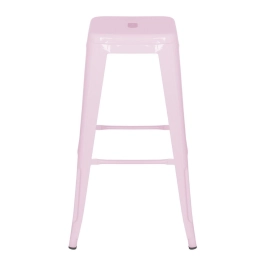 Banqueta alta para bancada Iron Tolix 76 cm - Rosa claro