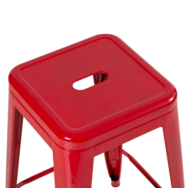 Banqueta alta para bancada Iron Tolix 76 cm – Vermelho