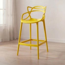 Banqueta alta para bancada Master Allegra em Polipropileno 78 cm - Amarelo