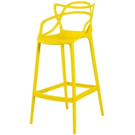 Banqueta alta para bancada Master Allegra em Polipropileno 78 cm - Amarelo