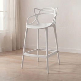 Banqueta alta para bancada Master Allegra em Polipropileno 78 cm - Branco