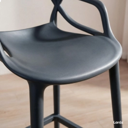Banqueta alta para bancada Master Allegra em Polipropileno 78 cm - Cinza escuro