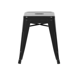 Banqueta baixa para cozinha Iron Tolix 45 cm - Preto