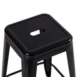 Banqueta média para bancada Iron Tolix 66 cm – Preto