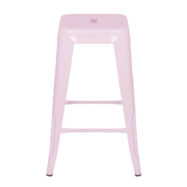 Banqueta média para bancada Iron Tolix 66 cm – Rosa claro