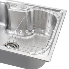 Kit Cuba Gourmet para Cozinha com Acessórios Aço Inox 201 42x60cm Carajás e Torneira de Parede Munim Pingoo.casa - Prata Kit Cuba Gourmet para Cozinha com Acessórios Aço Inox 201 42x60cm Carajás e Torneira de Parede Munim Pingoo.casa - Prata