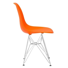 Cadeira de jantar Charles Eames Eiffel DKR em Polipropileno - Laranja Cadeira de jantar Charles Eames Eiffel DKR em Polipropileno - Laranja