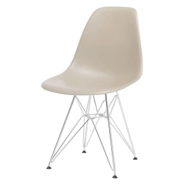 Cadeira de jantar Charles Eames Eiffel DKR em Polipropileno - Nude Cadeira de jantar Charles Eames Eiffel DKR em Polipropileno - Nude