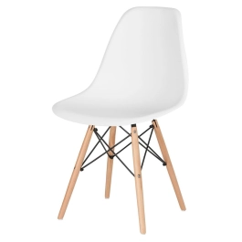 Cadeira de jantar Charles Eames Eiffel DSW em Polipropileno - Branco Cadeira de jantar Charles Eames Eiffel DSW em Polipropileno - Branco