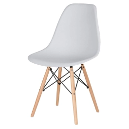 Cadeira de jantar Charles Eames Eiffel DSW em Polipropileno - Cinza claro