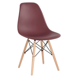 Cadeira de jantar Charles Eames Eiffel DSW em Polipropileno - Marrom