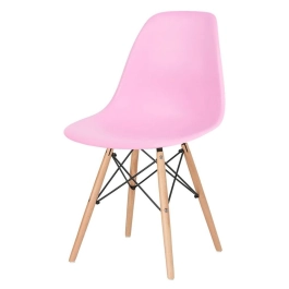 Cadeira de jantar Charles Eames Eiffel DSW em Polipropileno - Rosa claro Cadeira de jantar Charles Eames Eiffel DSW em Polipropileno - Rosa claro