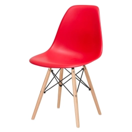 Cadeira de jantar Charles Eames Eiffel DSW em Polipropileno - Vermelho Cadeira de jantar Charles Eames Eiffel DSW em Polipropileno - Vermelho