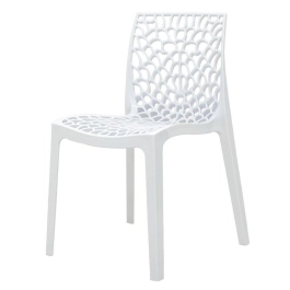 Cadeira de jantar Gruvyer com design contemporâneo e anatômico - Branco Cadeira de jantar Gruvyer com design contemporâneo e anatômico - Branco