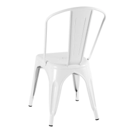 Cadeira de jantar Iron Tolix com design industrial - Branco