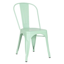 Cadeira de jantar Iron Tolix com design industrial - Verde Claro