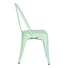 Cadeira de jantar Iron Tolix com design industrial - Verde Claro