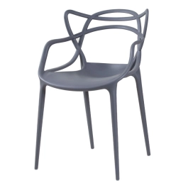 Cadeira de jantar Master Allegra Design Moderno em Polipropileno - Cinza escuro Cadeira de jantar Master Allegra Design Moderno em Polipropileno - Cinza escuro